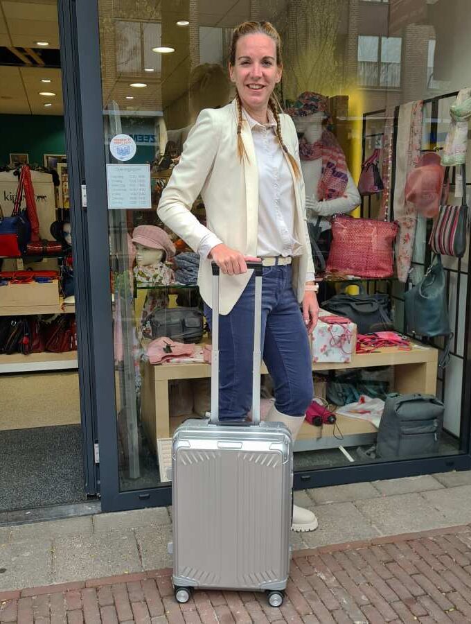 Samsonite Lite-Box Alu Spinner 55cm Zilver