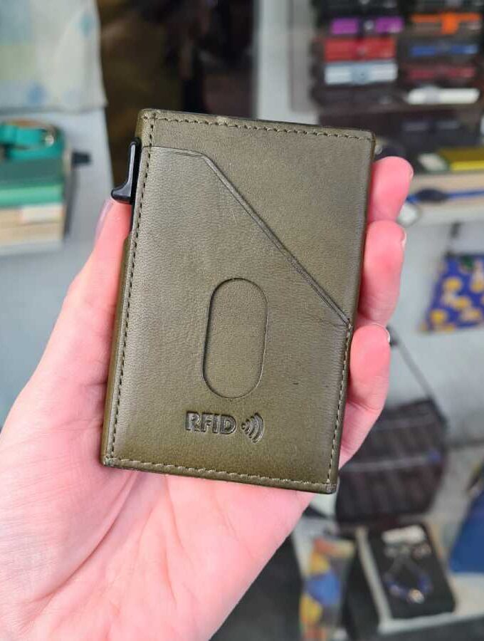 Tony Perotti Cardholder Furbo muntgeld groen achterkant