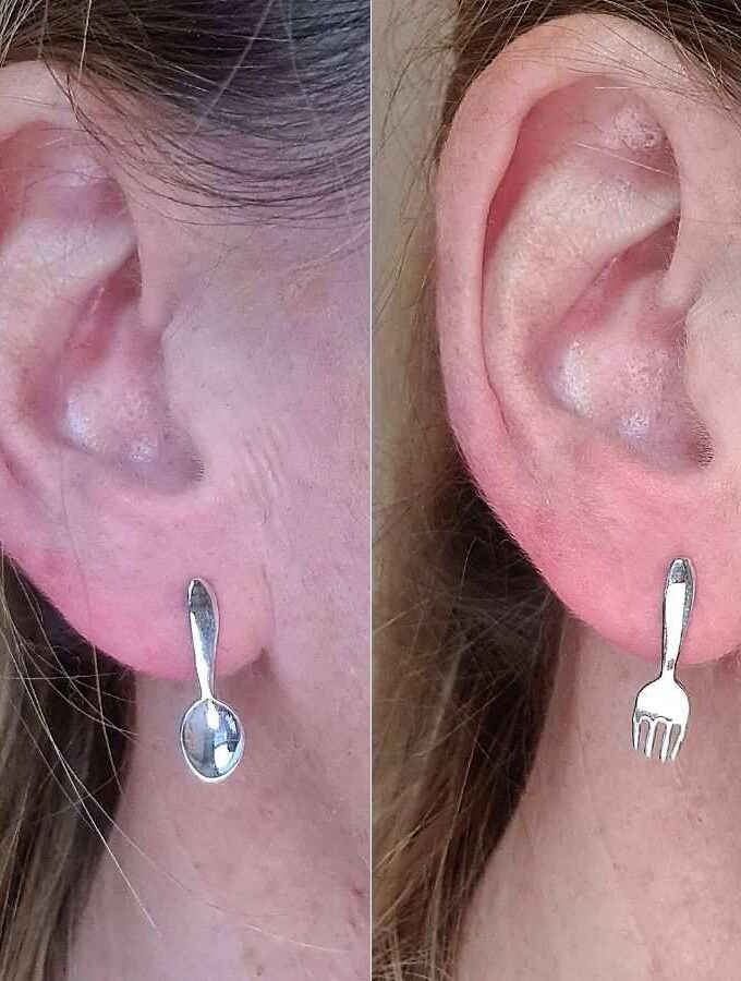 oorbel vork lepel
