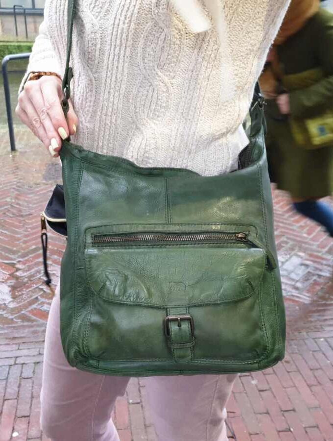 Bear Design buideltas met voorvak in groen