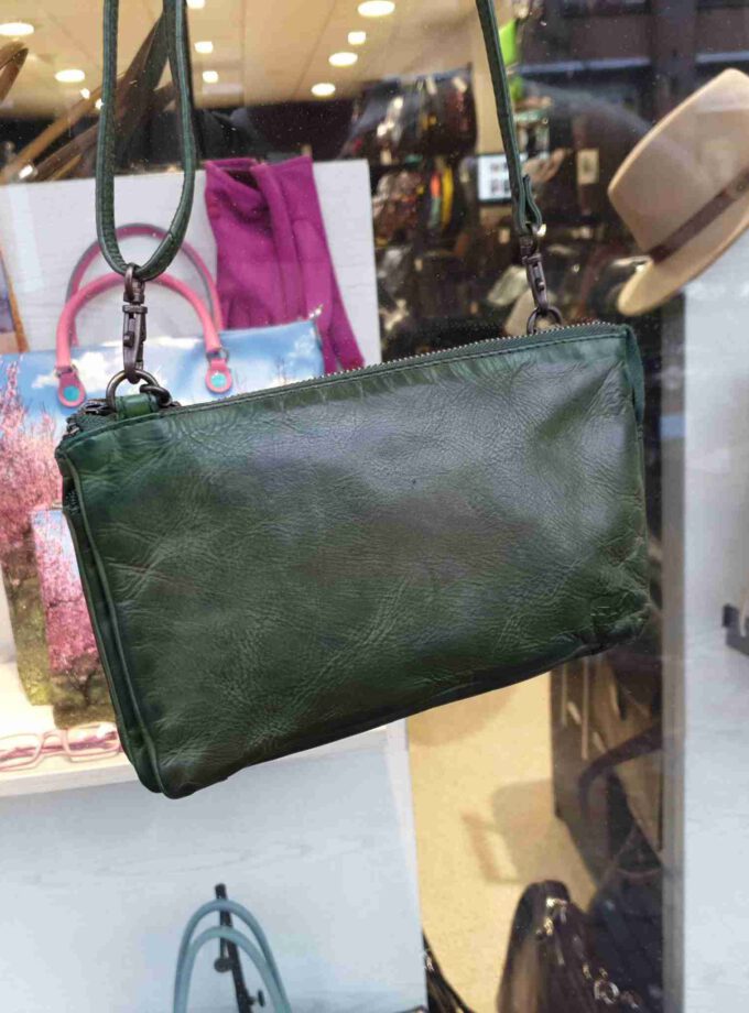 Bear Design kleine clutch met vakjes in groen