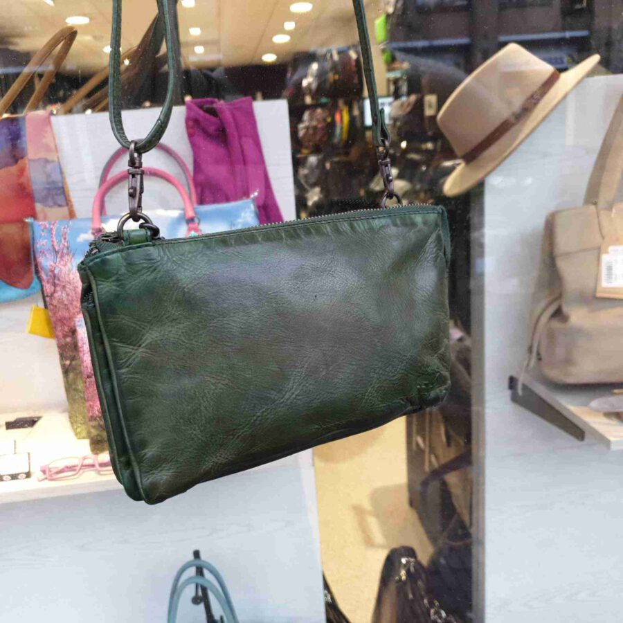 Bear Design kleine clutch met vakjes in groen