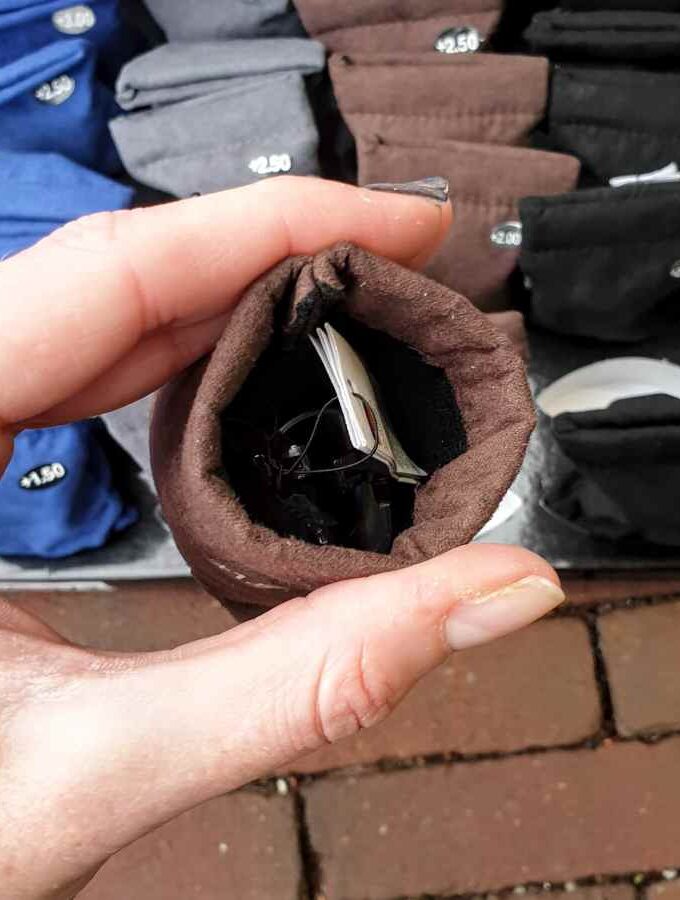 Opvouwbare leesbril kniphoesje in bruin