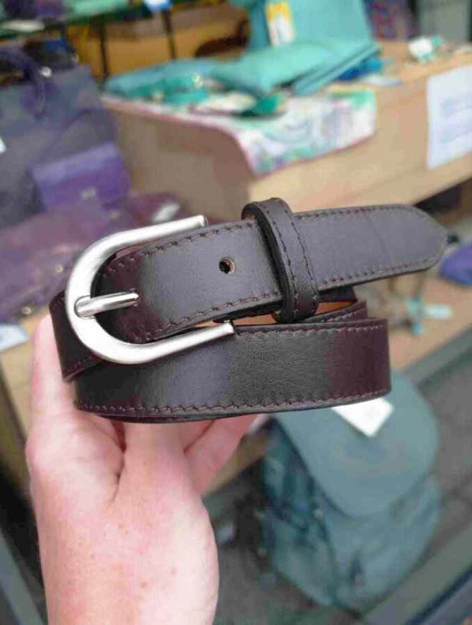 bruine riem chocolade leer