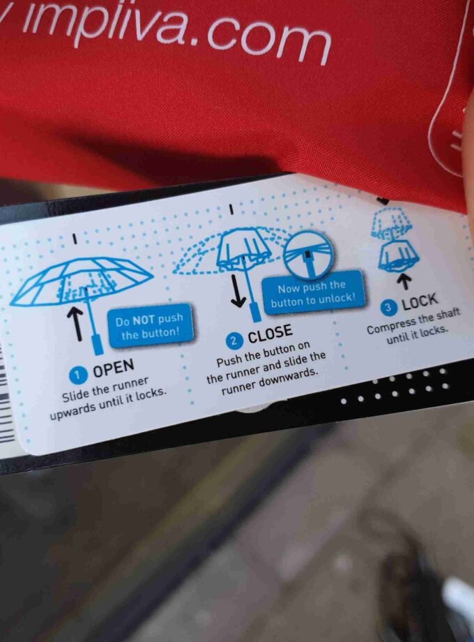 Impliva storm paraplu rood