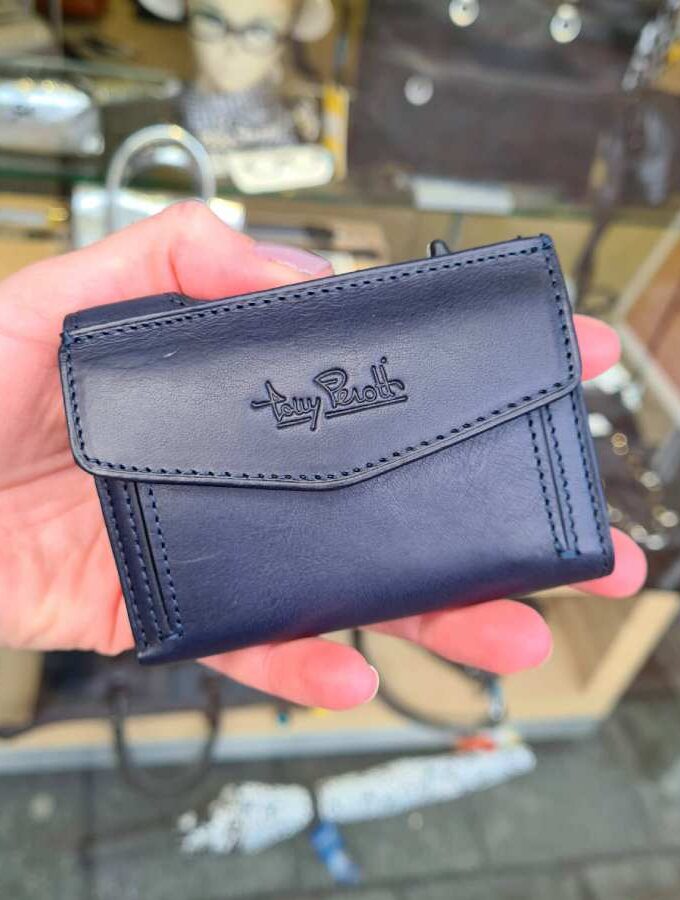 Tony Perotti Cardholder met muntgeldvak in blauw