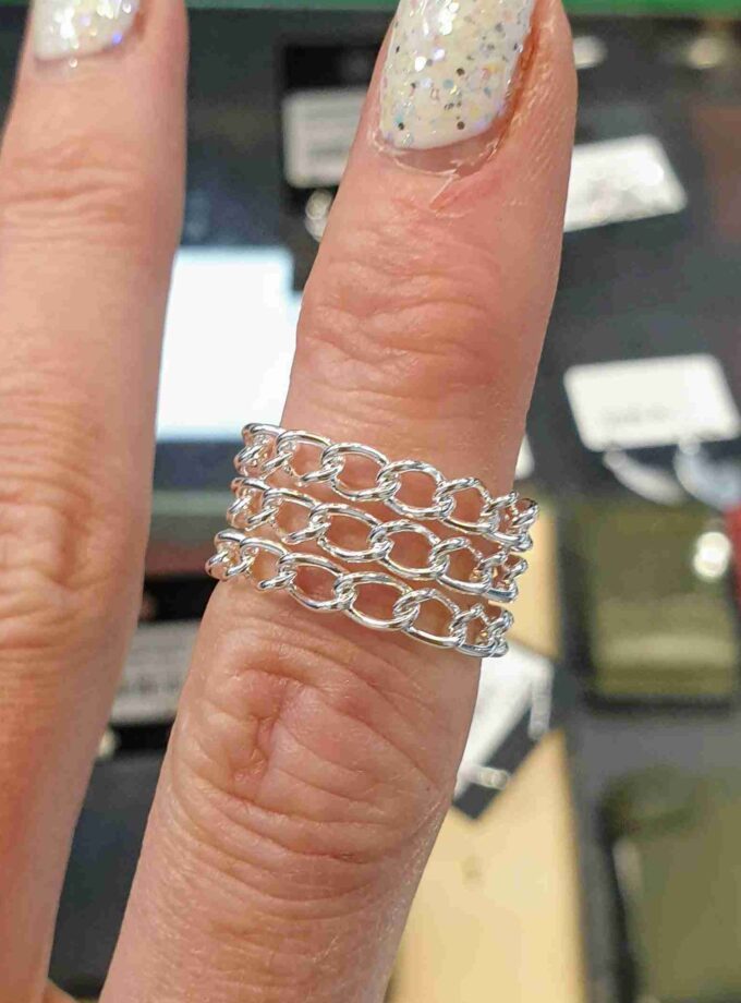 Zilveren kabels 3 losse ringen echt zilver