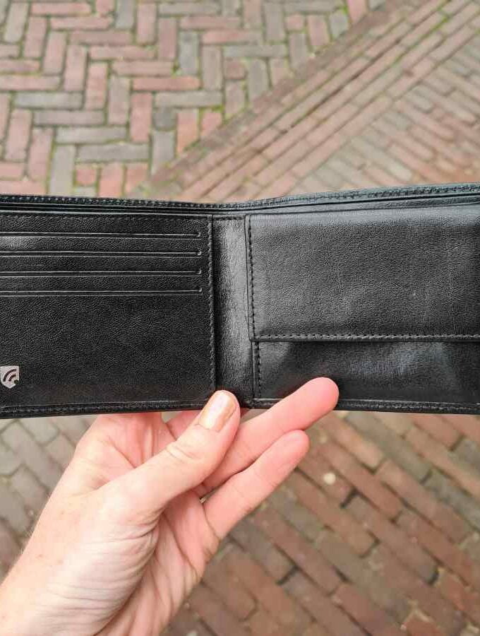 Zwarte herenportemonnee billfold