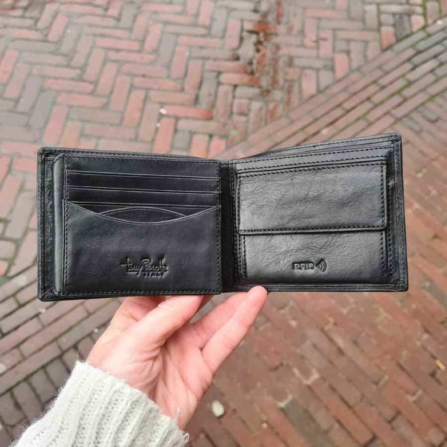 Tony Perotti Billfold RFID 11 CC in zwart