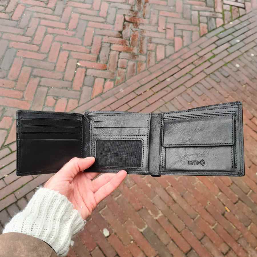 Tony Perotti Billfold RFID 11 CC in zwart
