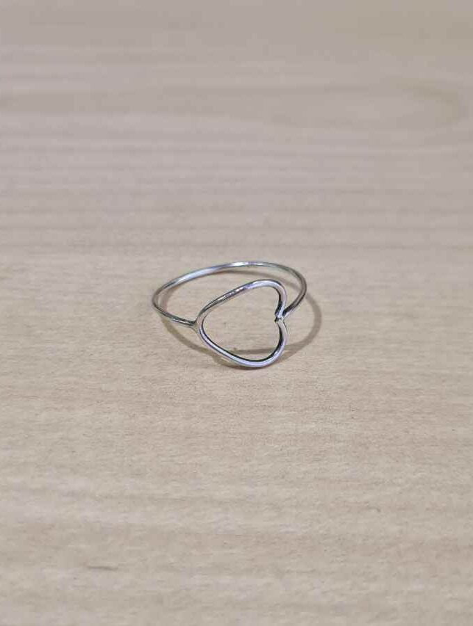 ring hartje zilver