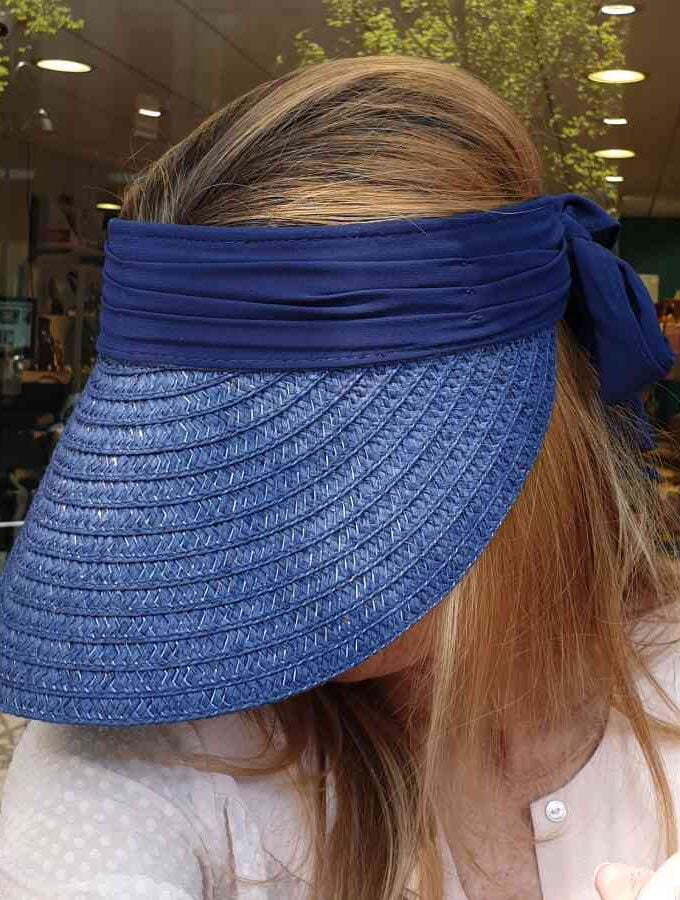 blauwe zonneklep groot