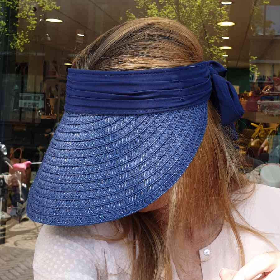 blauwe zonneklep groot