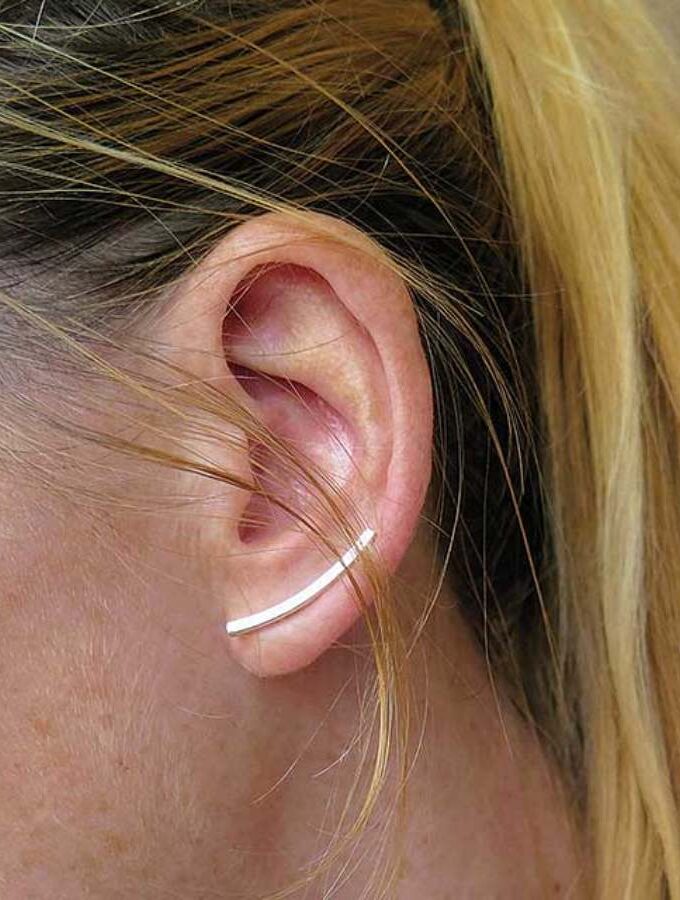 earcuff zilver streep