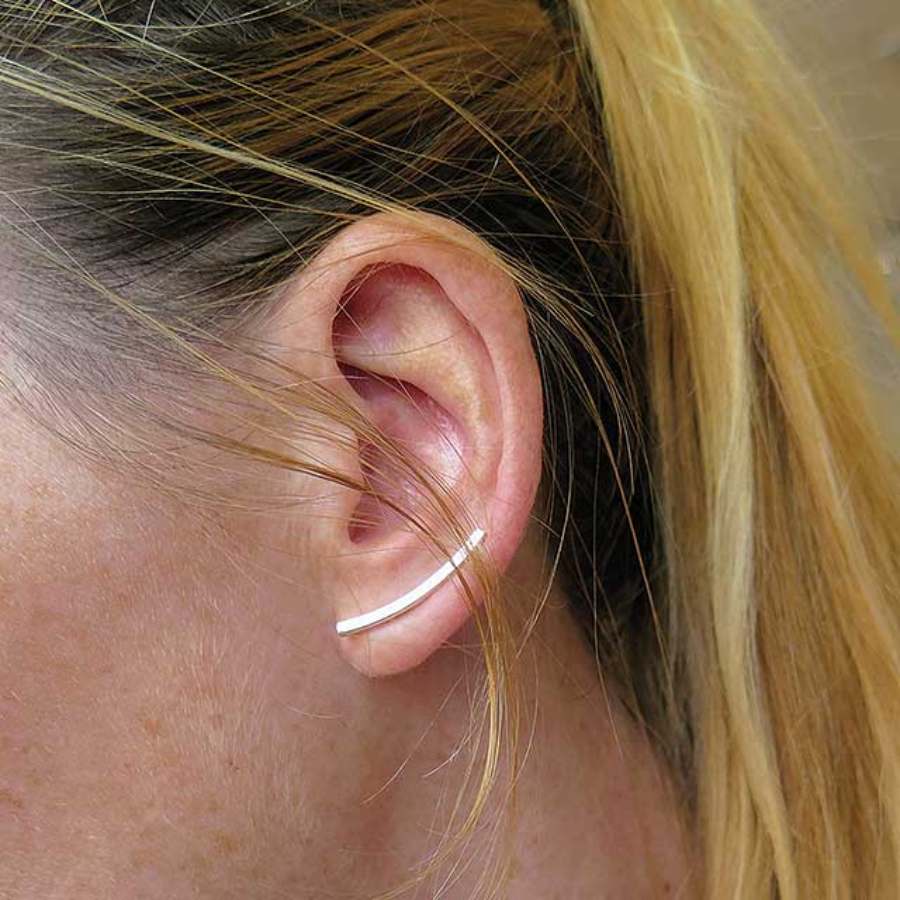 earcuff zilver streep