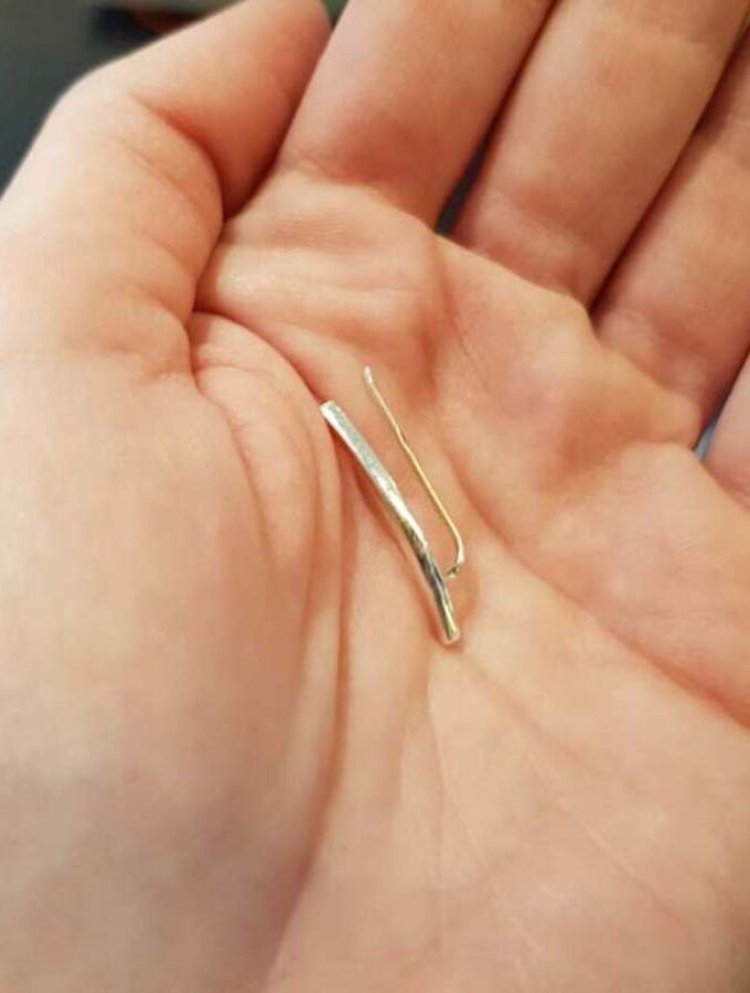 earcuff zilver streep