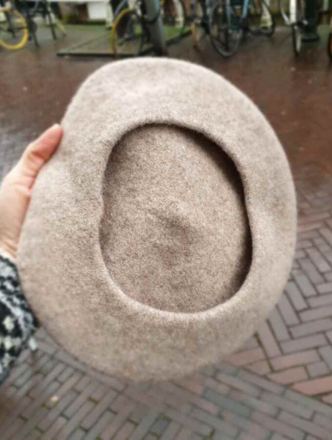 wollen baret beige