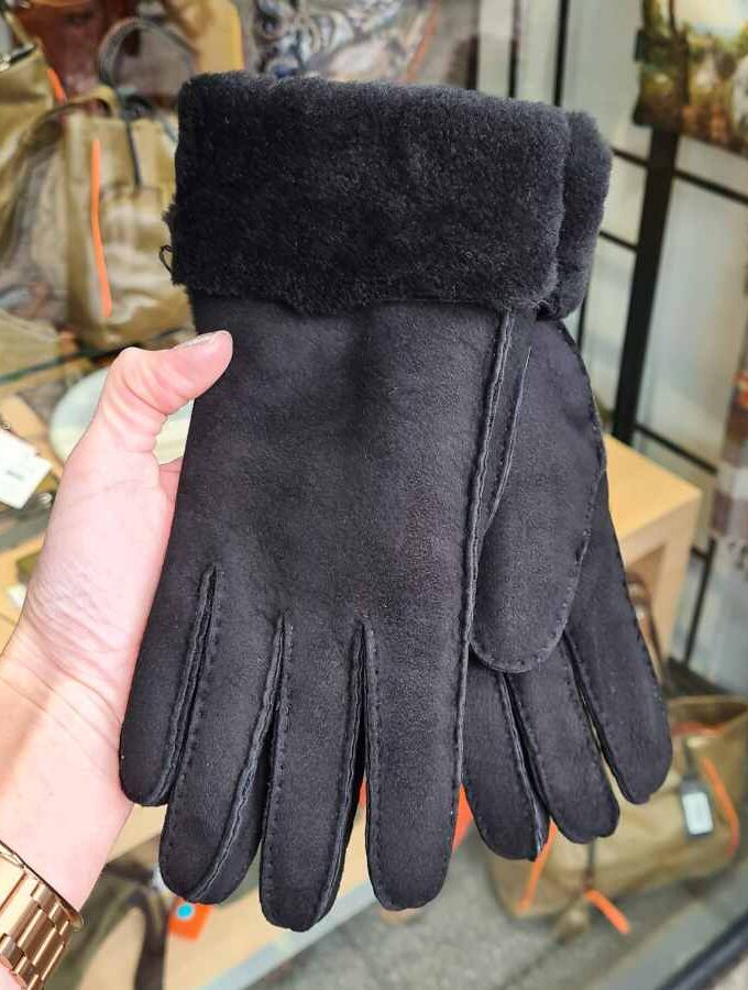 Dames handschoenen vacht in zwart