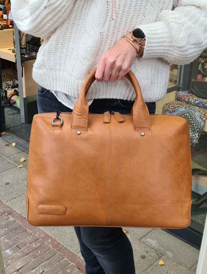 Plevier werktas cognac Basalt 15,6 inch