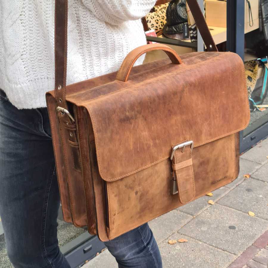 Stoere werktas 3-vaks Plevier NEWTON 15 inch