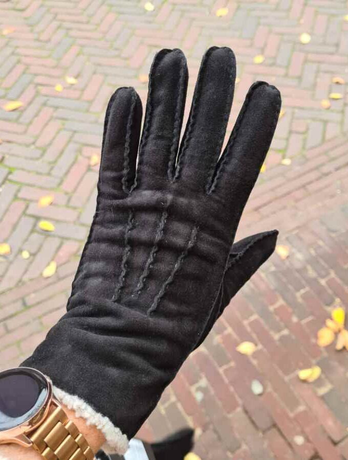 Lammy handschoen dames zonder wol in zwart