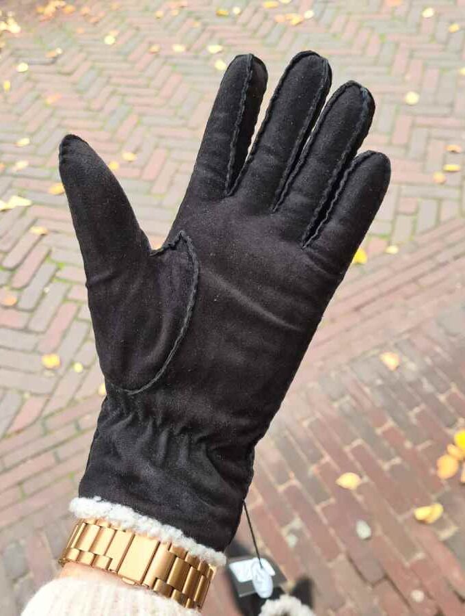 Lammy handschoen dames zonder wol in zwart