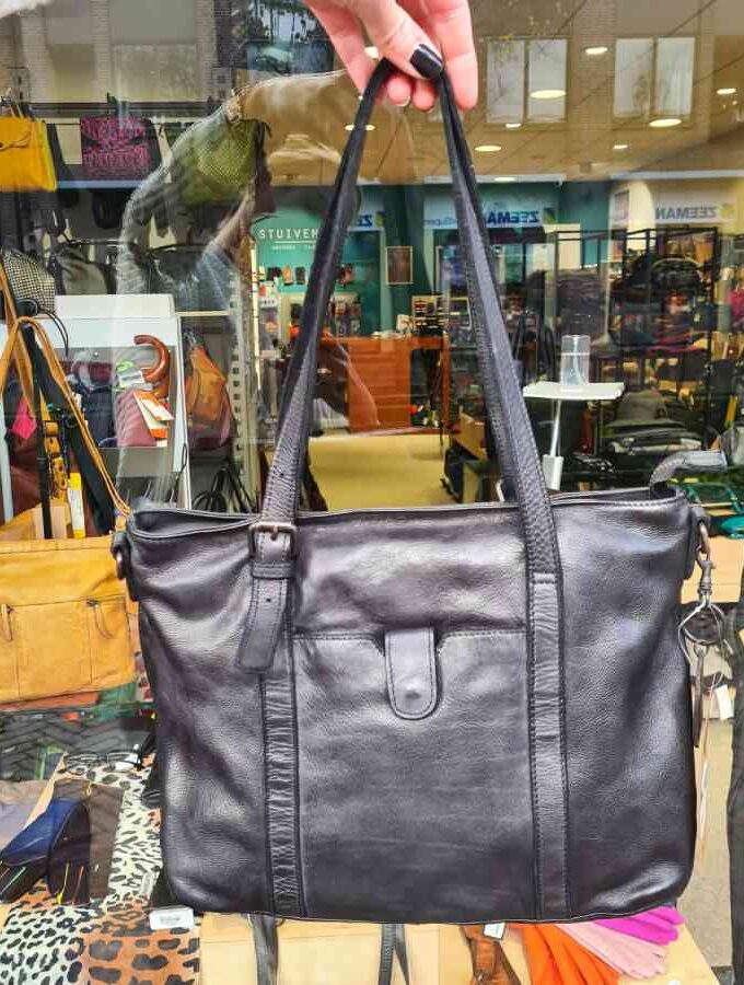 Shopper zwart met rits Beardesign