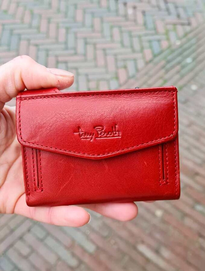 Rode portemonnee Tony Perotti Cardholder