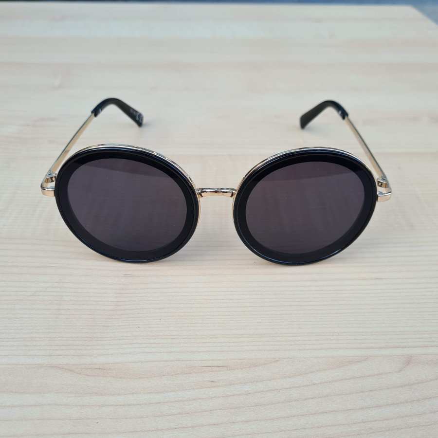 Zwarte zonnebril ronde glazen
