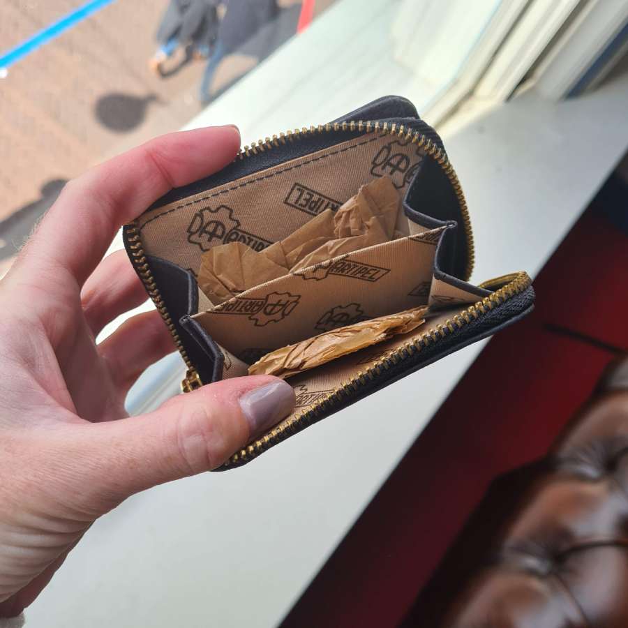 portemonnee van echt kurk binnenkant