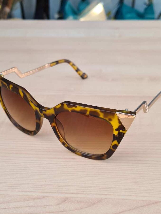 Zonnebril bruin print