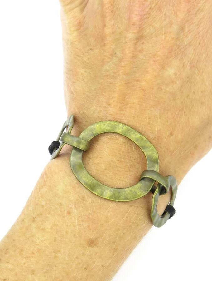 Armband met brons cirkels