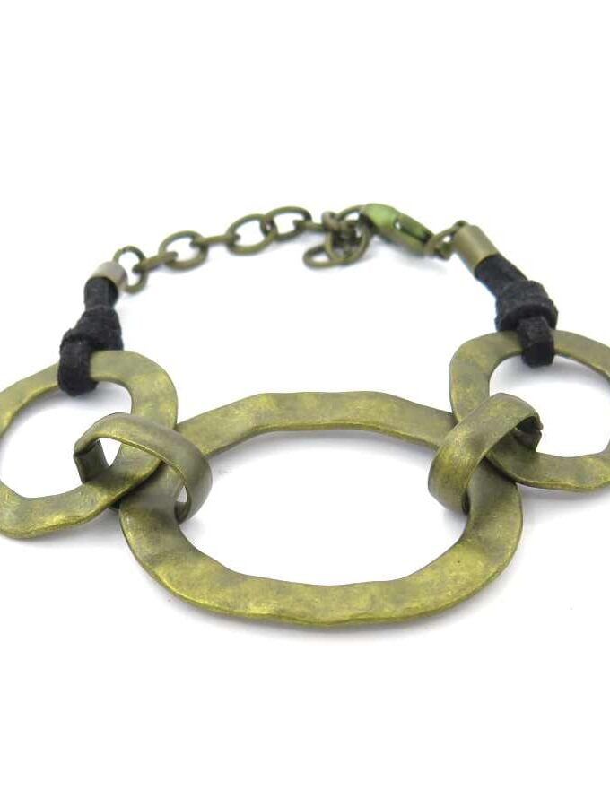 Armband met brons cirkels