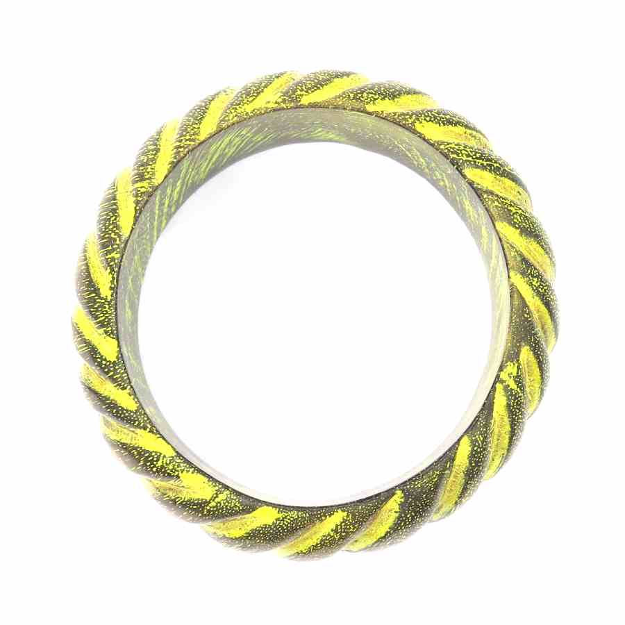 Houten armband gele strepen