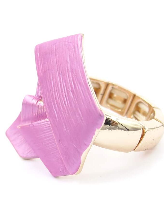 Ring elastiek rosé gevouwen roze