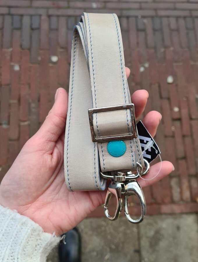 Gabs leren schouderband Tracollapelle in grijs