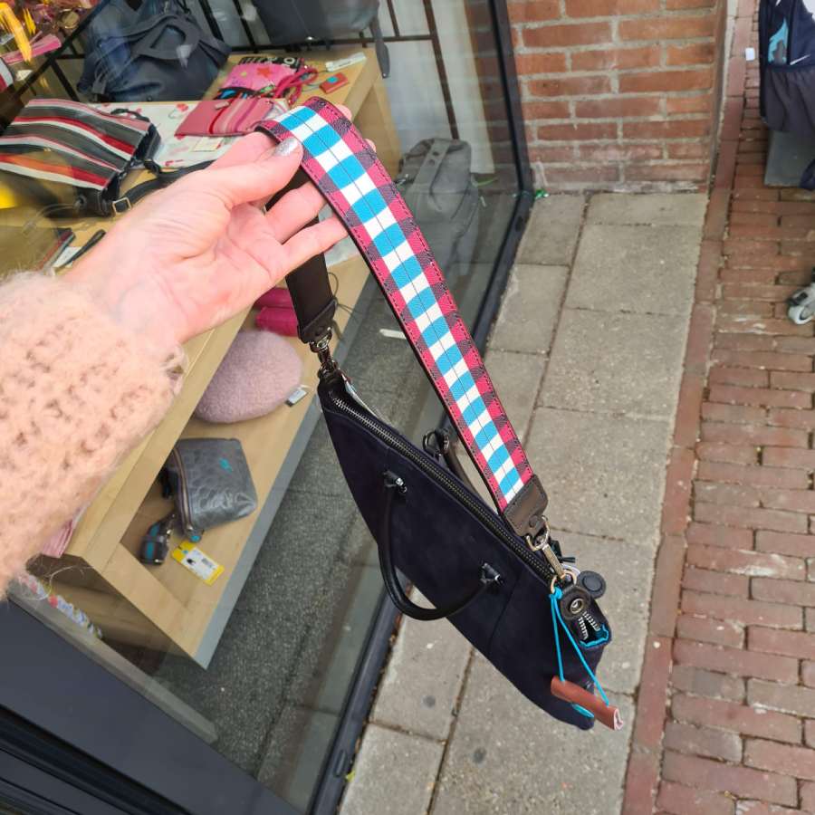 Gabs schouderband blauw en rood