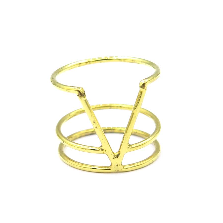 Gouden ring strepen open