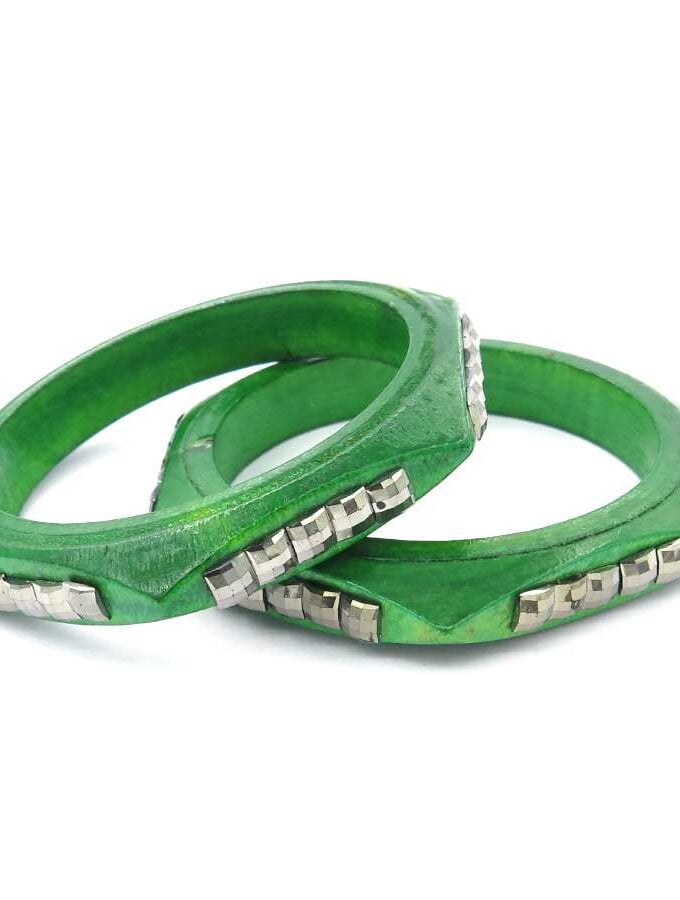 Houten armband groen los