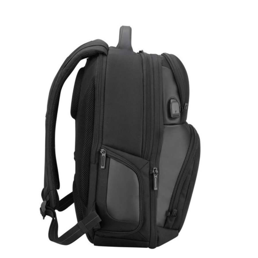 Zwarte business laptop rugzak Delsey Stuivenga Lederwaren Delft