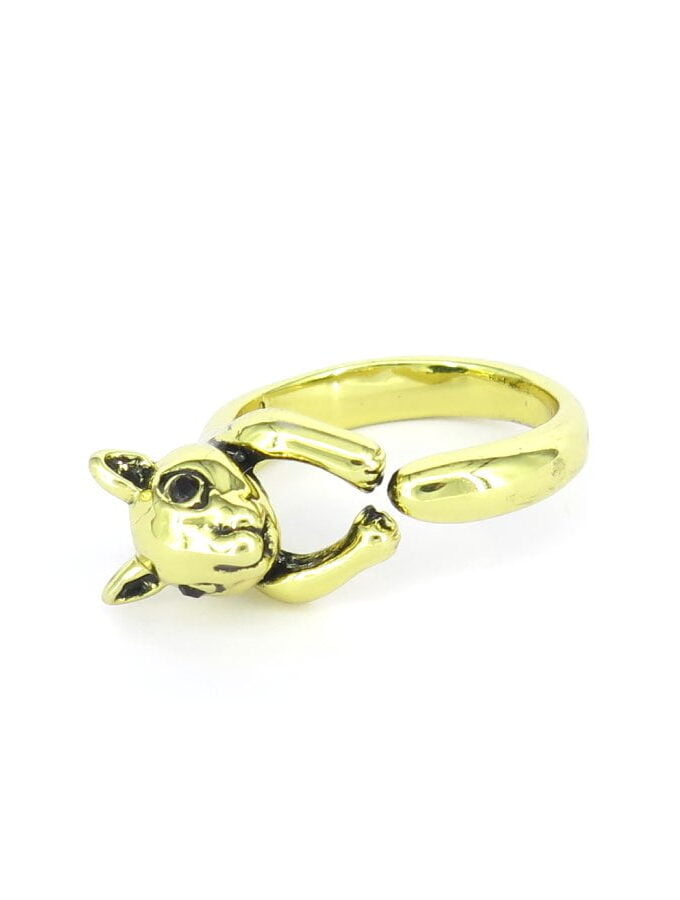 Ring goudkleur met knaagdier