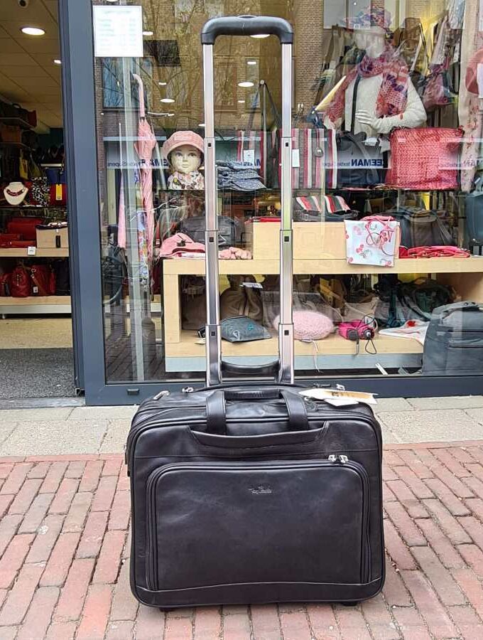 Leren laptop trolley Tony