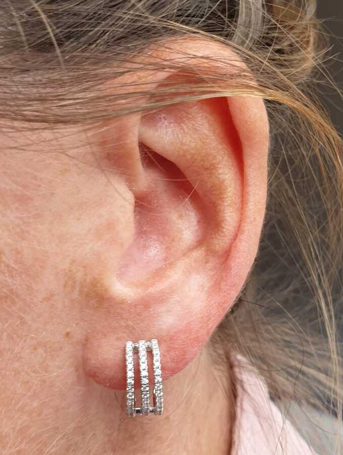 Oorklem zilver zirkonia