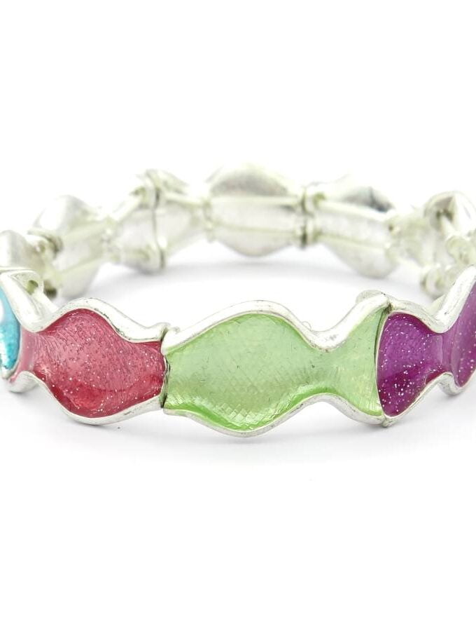 Gekleurde armband elastiek emaille