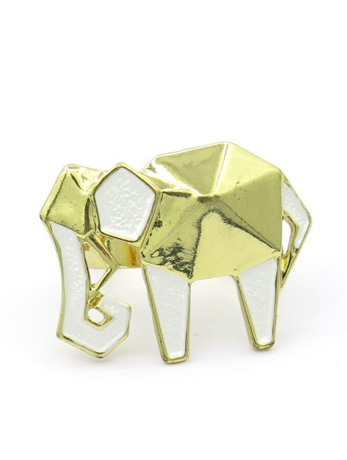 Ring goudkleurig olifant