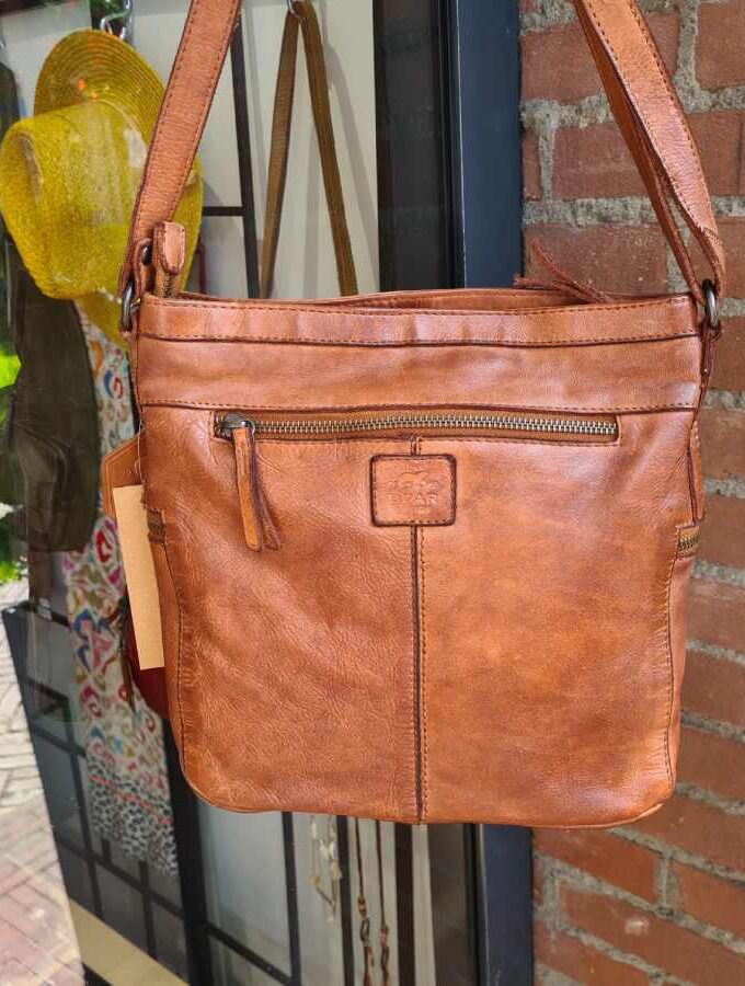 Bear Design buideltas zijvakken in cognac