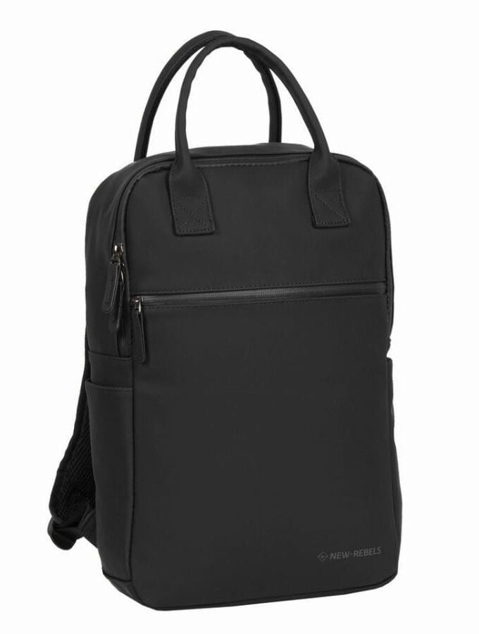 Rugzak mat zwart met laptopvak