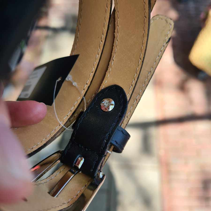 Zwarte leren riem smal met zilverkleurige gesp