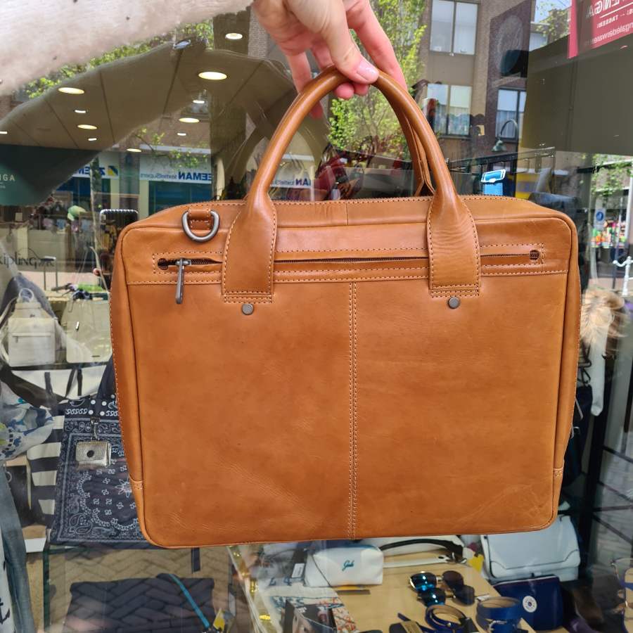 plevier werktas cognac leer hand