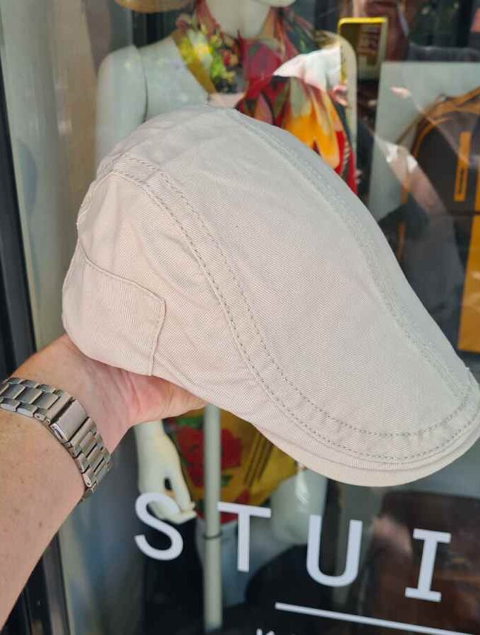 herenpetje beige katoen verstelbaar